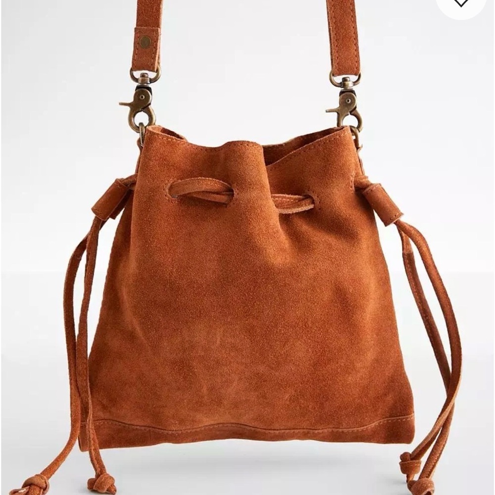 Free People Women’s Billie Suede  Leather Crossbody Purse - Picture 3 of 12